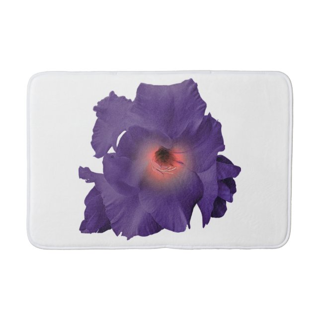 Bath Mat Sword Lily Indigo Pink (Front)