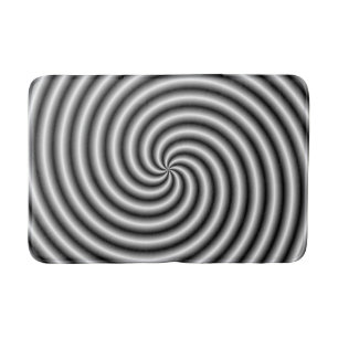 Bath Mat The Swirl in Black and White
