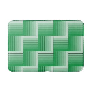Bath Mat - Tiles of Green Ombre Stripes