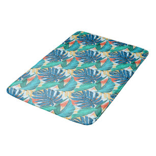 Bath Mat Tropical Leaves