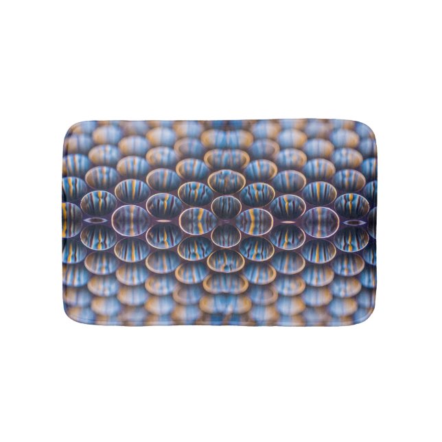 Bath Mat with Abstract Honeycomb Design (Front)