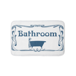 bath mat with antique tub