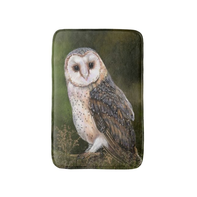Bath Mat with Owl (Front Vertical)