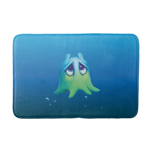Bath mat with very sad octopus (Front)