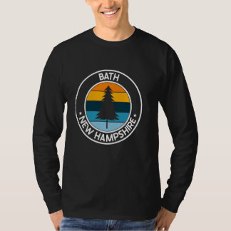 Bath New Hampshire NH USA City Pride Retro Sunset T-Shirt