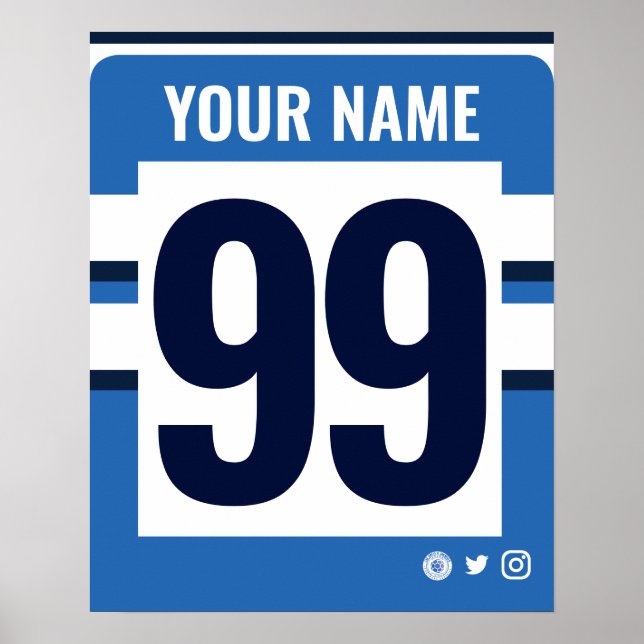 Bath Personalised Rugby Shirt Poster (Front)