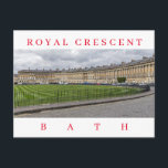 Bath Royal Crescent view postcard<br><div class="desc">A panoramic view of the Royal Crescent in the city of Bath in Somerset in England printed on a postcard.</div>