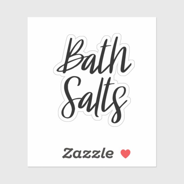 Bath Salts Storage Sticker (Sheet)