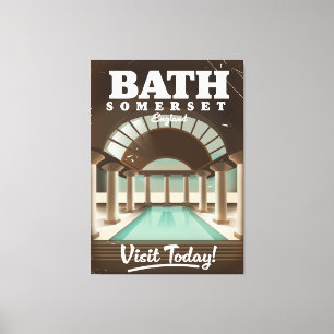 Bath Somerset England travel poster Canvas Print