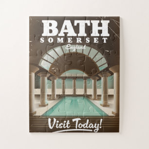 Bath Somerset England travel poster Jigsaw Puzzle