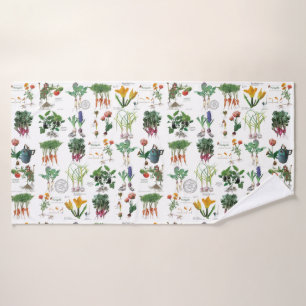 Bath time after gardening. bath towel