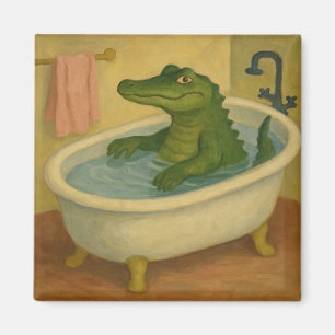 Bath Time Alligator Magnet