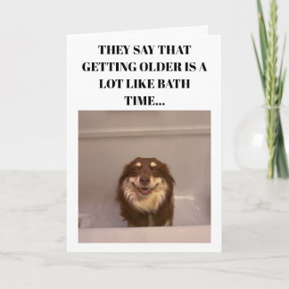 Bath Time Birthday Card