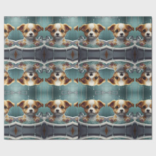 Bath-time Buddies animals in a bath Wrapping Paper