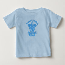 Bath Time Elephant Kids T-Shirt – Cute Splashing E