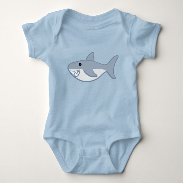 Bath Time Fancies Shark Baby Bodysuit (Front)