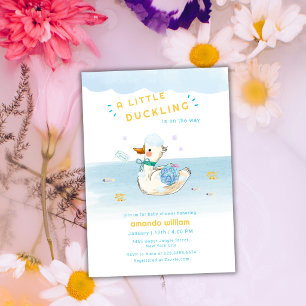 Bath Time Little Duckling Baby Shower Invitation