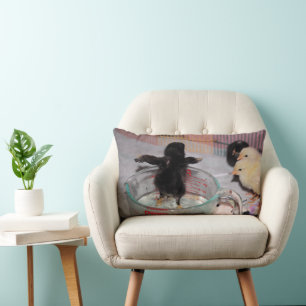 Bath time lumbar cushion