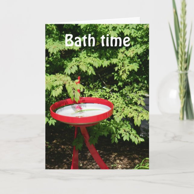 BATH TIME OR PARTY TIME? BIRTHDAY CARD (Front)