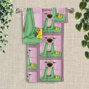 Bath Time Siamese Cat Towel Set