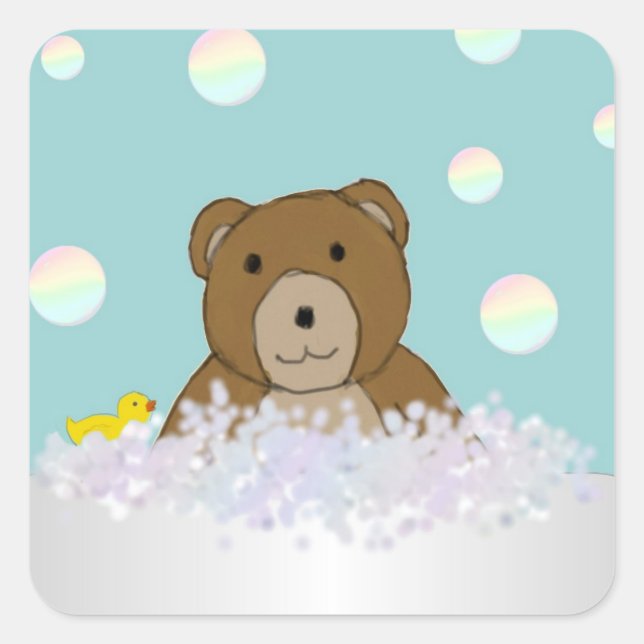Bath Time Teddy Stickers (Front)