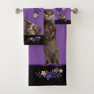 Bath Time Weasels  -  Cute Otters Bath Towel Set