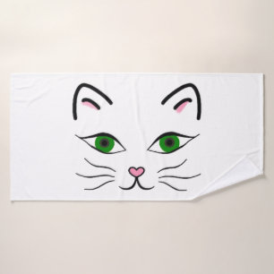 Bath Towel - Kitty Face