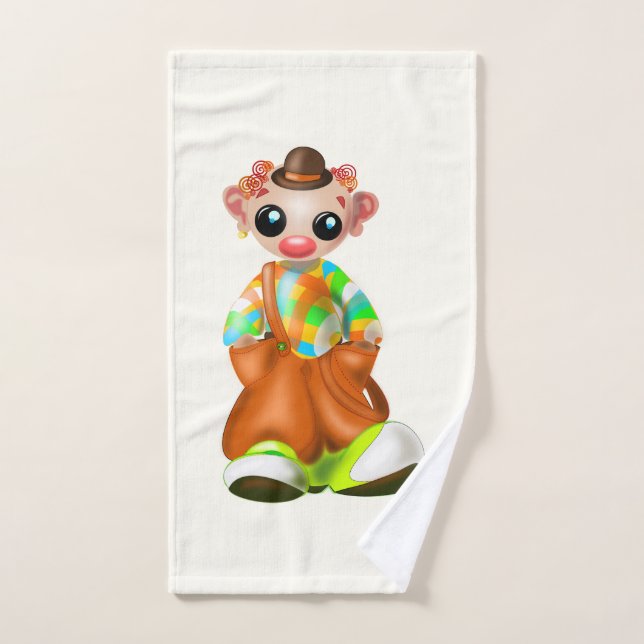Bath Towel Set with Little Clown (Hand Towel)
