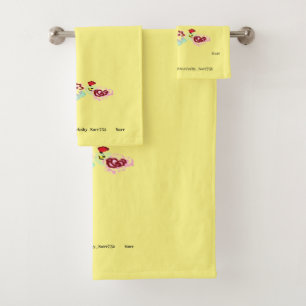 Bath Towel Sets : Vine with Roses