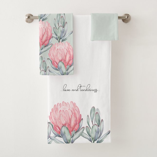  Bath Towels Flowers (Insitu)