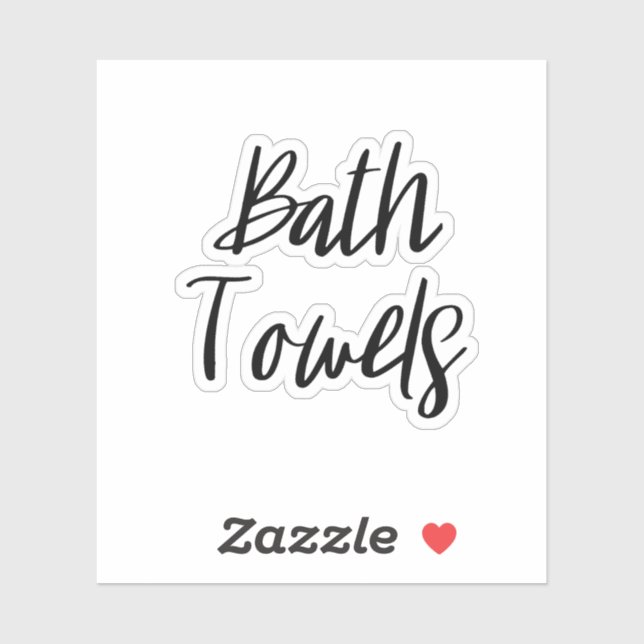 Bath Towels Storage Sticker (Sheet)