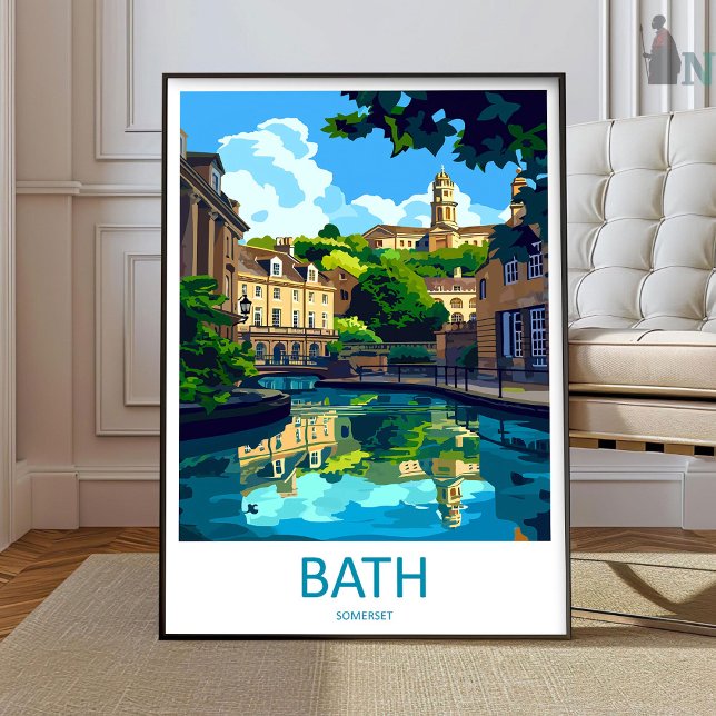 Bath Travel Print Wall Art Bath Wall Hanging Home  (Creator Uploaded)