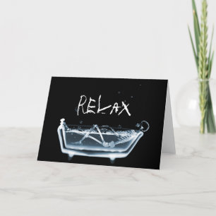 BATH TUB X-RAY VISION SKELETON - BLUE CARD