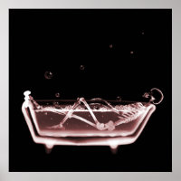 BATH TUB X-RAY VISION SKELETON - RED