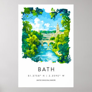 Bath Watercolor 1 Poster