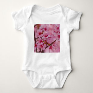 Bathed in Pink Japanese Cherry Blossoms Baby Bodysuit