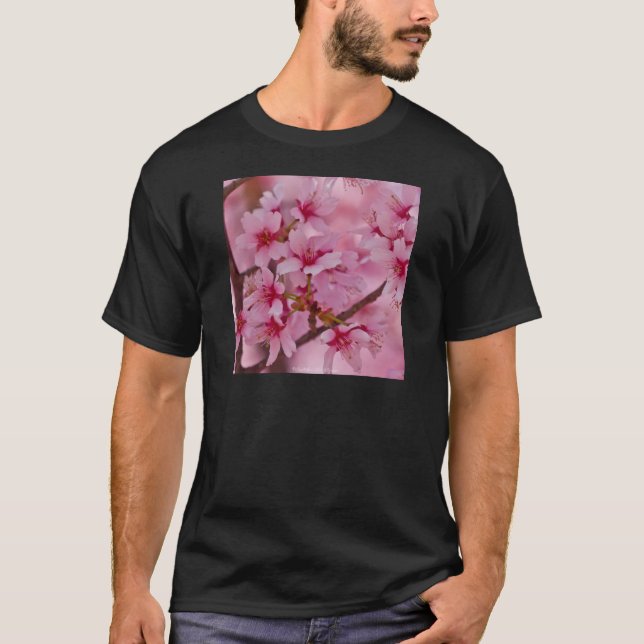 Bathed in Pink Japanese Cherry Blossoms T-Shirt (Front)