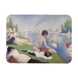 Bathers at Asnières, 1884 (oil on canvas) Magnet