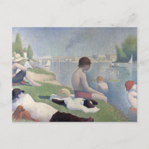 Bathers at Asnieres by Georges Seurat Postcard