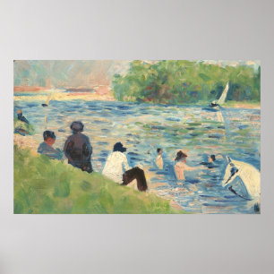 Bathers at Asnières - Georges Seurat Fine Art Poster