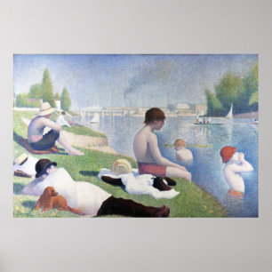 Bathers at Asnières painting by Georges Seurat Poster