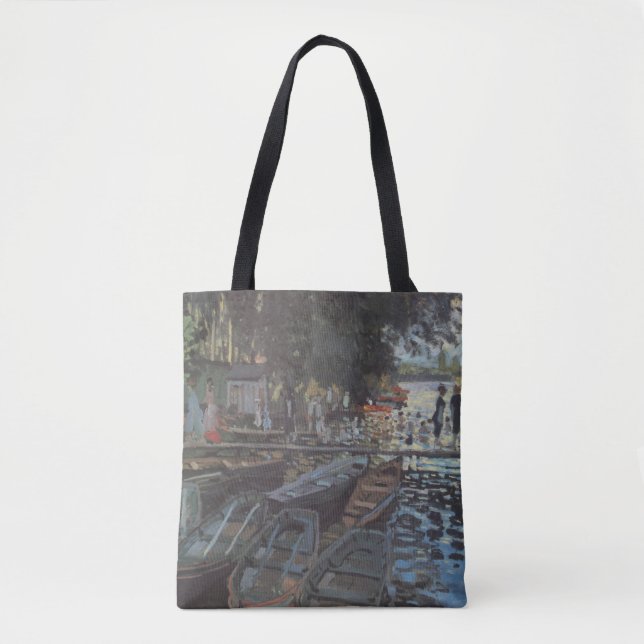 Bathers at La Grenouillère by Claude Monet Tote Bag (Front)