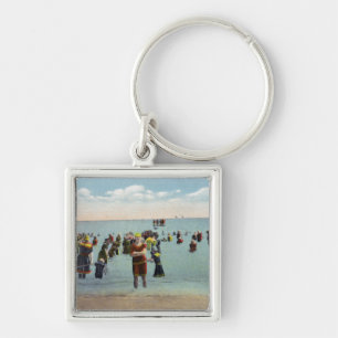 Bathers at the Beach Key Ring