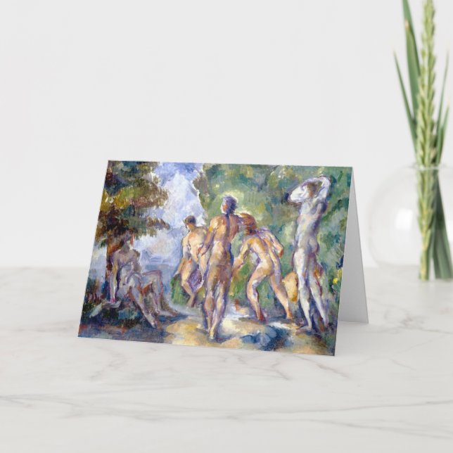 Bathers Fine Art Greetings Card (Front)