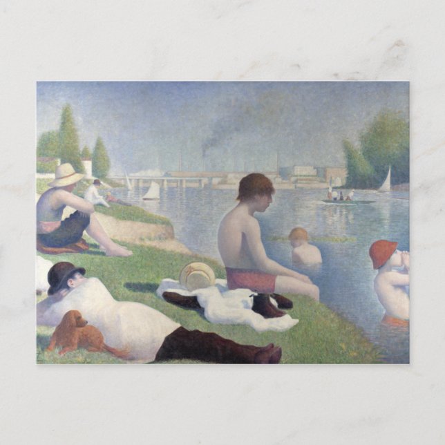 Bathers Georges Seurat Neo Impressionist Painting Postcard (Front)