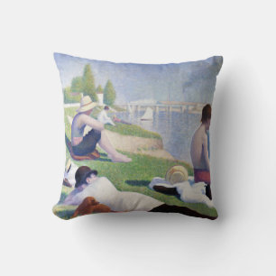 Bathers in Asnieres, Seurat Cushion