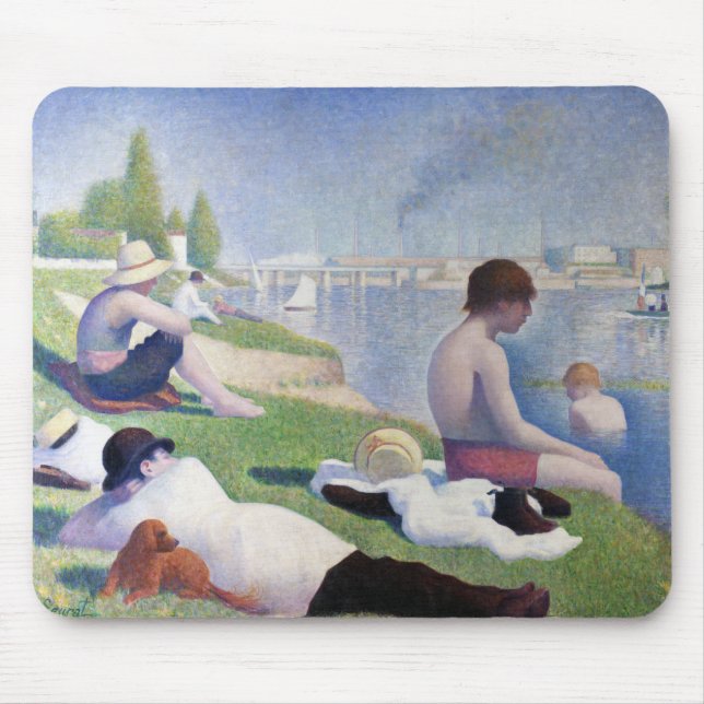 Bathers in Asnieres, Seurat Mouse Pad (Front)