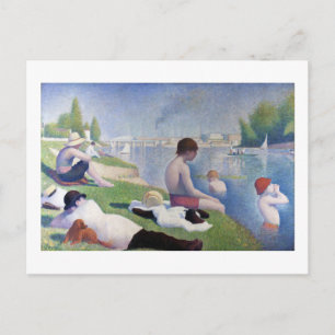 Bathers in Asnieres, Seurat Postcard
