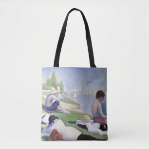 Bathers in Asnieres, Seurat Tote Bag