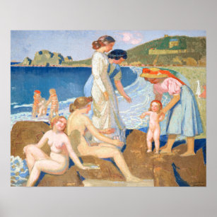 Bathers in Perros Guirec Maurice Denis Painting Poster